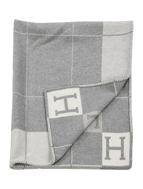 hermes grey and white blanket|hermes costello body pillow.